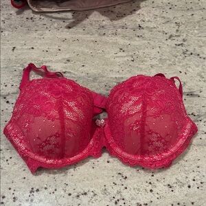Victoria's Secret Red Lace Bra worn once